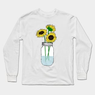 Sunflowers in a Jar Long Sleeve T-Shirt